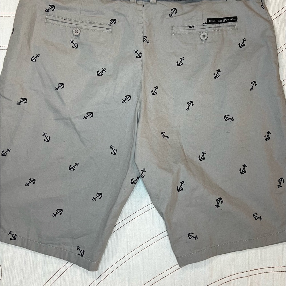 NEW Beverly Hills Polo club men’s belted flat front shorts size 38 W - Picture 3 of 3